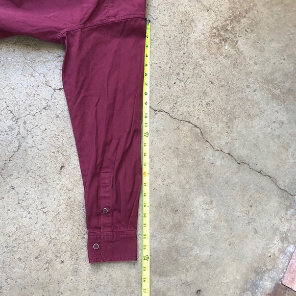 CABELA’S Cotton button down Shirt burgundy - Picture 8 of 8